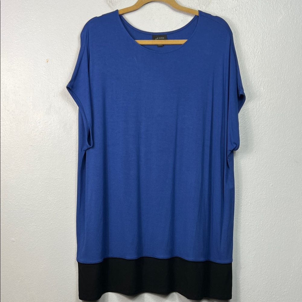 J. Jill Wearever Collection Royal Blue Cap Sleeve Top 2X